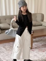 【100-150】カーディガン ドット柄 長袖 ゆったり 女の子 - 画像 (4)