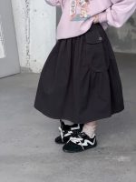 【100-170】カーゴスカート 女の子 カジュアル 韓国風 履きやすい - 画像 (7)