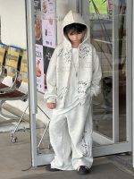 【90-160】二点セット フード付き プリント ゆったり カジュアル 男の子 - 画像 (4)