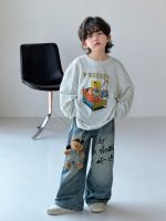 【100-150】Tシャツ ズボン プリント カジュアル クマちゃん付き 男の子 - 画像 (4)