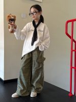 【90-160】長袖Tシャツ 女の子 シンプル ゆったり 着せやすい - 画像 (7)