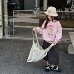【100-170】トレーナー 女の子 プリント カートゥーン カジュアル - 画像 (6)