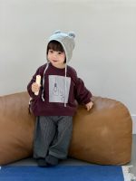 【73-110】パーカー プリント ラウンドネック 長袖 合わせやすい 男の子 - 画像 (2)