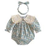 【66-90】ロンパースorワンピース ベビー 花柄 姉妹服 - 画像 (6)