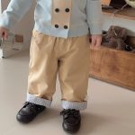 【73-120】セーターorパンツ 男の子 配色 カジュアル レトロ - 画像 (9)