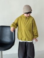 【90-160】アウター 無地 刺繍 ファスナー フード付き 防水 男の子 - 画像 (6)