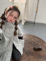 【100-150】アウターorパンツ 女の子 スタンドカラー 韓国風 - 画像 (2)