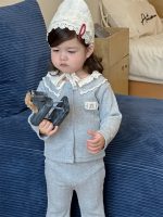 【73-110】二点セット カーディガン ズボン フリル シンプル カワイイ 女の子 - 画像 (6)
