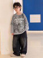 【90-160】パーカー ズボン デニム ヒョウ柄 フェイク 長袖 男の子 - 画像 (5)