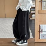 【90-160】ズボン 刺繍 ゆったり カジュアル 韓国風 男の子 - 画像 (4)