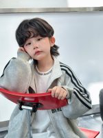 【100-150】二点セット プリント アルファベット カジュアル ゆったり 男の子 - 画像 (5)