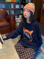 【100-160】長袖Ｔシャツ 女の子 ネコ柄 おしゃれ 肌に優しい - 画像 (5)