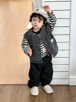 【73-110】ベスト Tシャツ デニム ストライブ 合わせやすい 男の子 - 画像 (3)