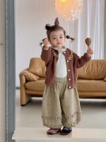 【73-110】カーディガン トップス 花柄 フリル 合わせやすい 女の子 - 画像 (6)