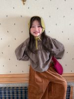 【100-150】シャツorパンツ 女の子 コーデュロイ ファッション - 画像 (5)