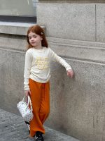 【90-150】長袖Tシャツ 女の子 アメリカン風 アルファベット - 画像 (6)