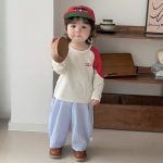 【73-120】トップスorパンツ 男の子 ラグラン ストライプ お出かけに - 画像 (3)