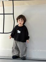 【73-110】パーカー ズボン ラウンドネック ストライブ 男の子 - 画像 (3)