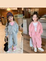 【90-160】セットアップ 女の子 ファスナー スポーツ フード付き