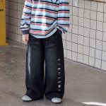 【90-160】パーカー ラウンドネック 配色 ストライプ 長袖 男の子 - 画像 (8)