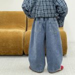 【90-160】パンツ 男の子 デニム ゆったり 韓国風 - 画像 (4)