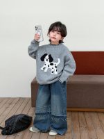 【100-150】セーター ラウンドネック 長袖 ゆったり カジュアル 男の子 - 画像 (5)