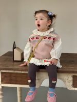 【73-110】ベスト トップス レギンス フリル 長袖 カワイイ 女の子 - 画像 (6)