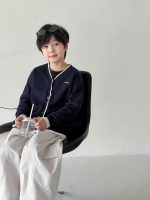 【90-160】カーディガン ニット 長袖 刺繍 Ｖネック 男の子 - 画像 (5)