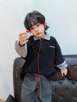 【100-150】Tシャツ 折り襟 配色 フェイク 切り替え ゆったり 男の子 - 画像 (7)