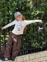 【90-150】ストレートパンツ 女の子 アメカジ風 コットン 合わせやすい - 画像 (18)