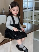 【73-110】トップス サロペットスカート ドット柄  女の子 - 画像 (6)