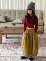 【100-150】ズボン ワイド ゆったり 無地 カジュアル 女の子 - 画像 (4)
