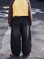 【90-160】ズボン デニム 無地 合わせやすい ゆったり 男の子 - 画像 (4)