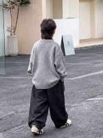 【90-160】セーター ラウンドネック 長袖 ゆったり 男の子 - 画像 (4)