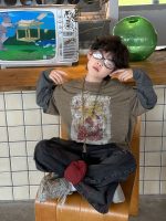 【90-160】パーカー フェイク 切り替え ラウンドネック 長袖 男の子 - 画像 (5)