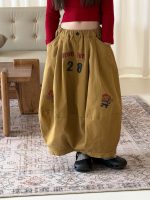 【100-150】ズボン ワイド ゆったり 無地 カジュアル 女の子 - 画像 (3)