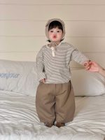 【73-110】Tシャツ ストライブ カジュアル 韓国風 男の子 - 画像 (4)