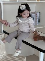 【73-110】トップス パンツ フリル 無地 長袖 シンプル 女の子 - 画像 (4)