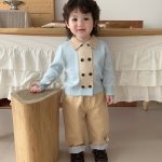 【73-120】セーターorパンツ 男の子 配色 カジュアル レトロ - 画像 (3)