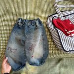 【80-130】パンツ 女の子 デニム ストリート風 - 画像 (7)