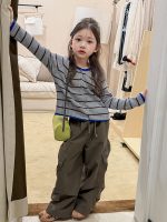 【100-170】カーディガン 女の子 ボーダー柄 ニット レトロ - 画像 (3)