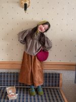 【100-150】シャツorパンツ 女の子 コーデュロイ ファッション - 画像 (2)