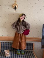 【100-150】シャツorパンツ 女の子 コーデュロイ ファッション - 画像 (4)