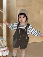 【73-110】Tシャツ サロペット ストライブ 男の子 - 画像 (5)