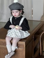 【73-100】トップス サロペット 長袖 リボン柄 女の子 - 画像 (4)