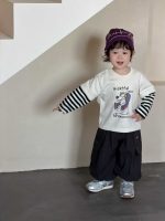 【73-110】Tシャツ フェイク 切り替え 長袖 ラウンドネック プリント 男の子 - 画像 (5)