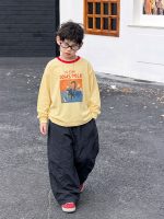 【90-160】トレーナー ラウンドネック 長袖 プリント カジュアル 男の子 - 画像 (6)