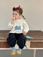 【73-110】パーカー ズボン ドット柄 ラウンドネック 長袖 女の子