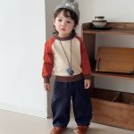 【73-120】長袖Tシャツorパンツ 男の子 配色切り替え ゆったり - 画像 (5)