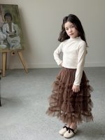 【100-170】トップス 女の子 フリル シンプル 9色選べる - 画像 (4)